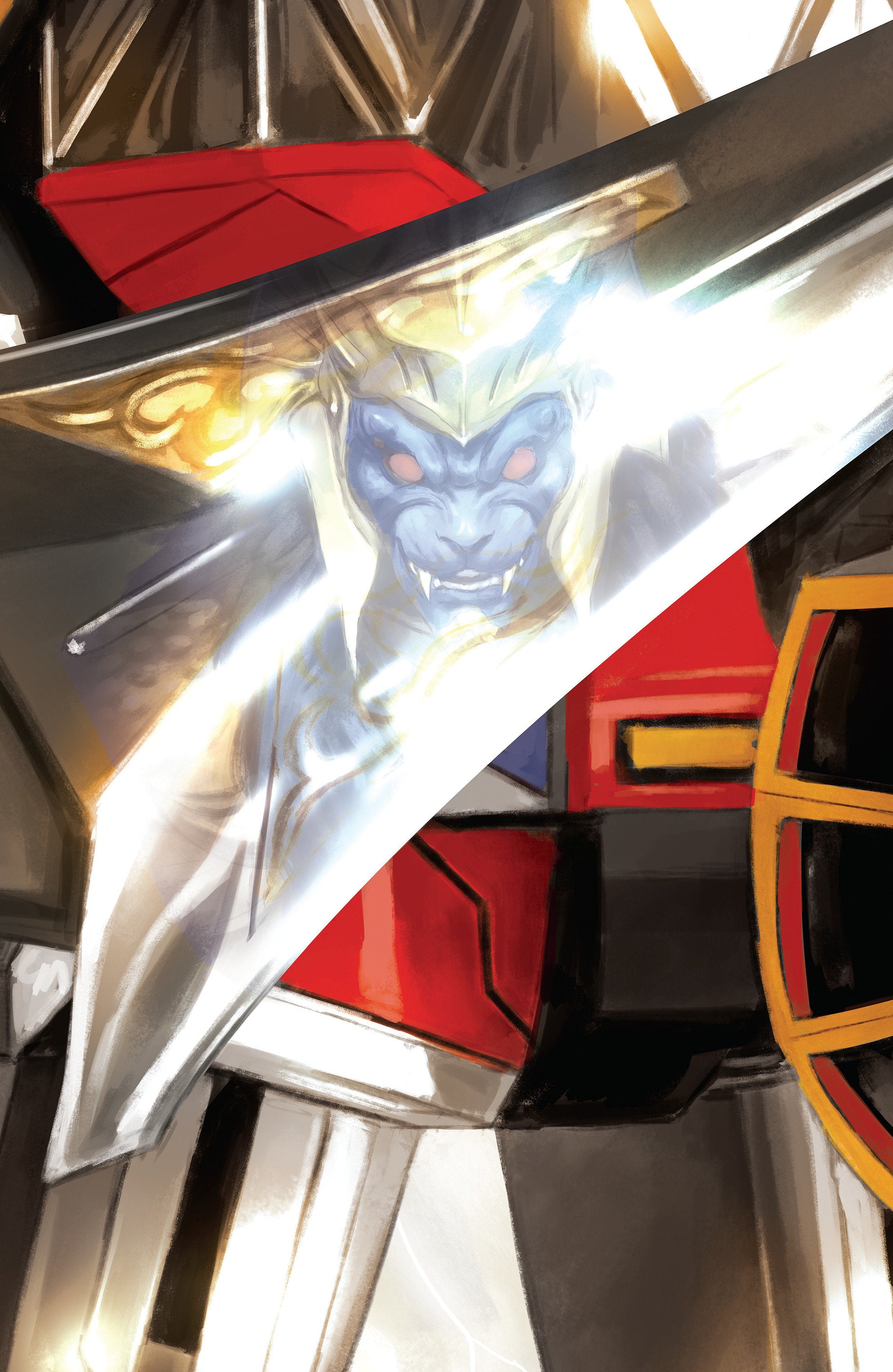 Mighty Morphin Power Rangers (2026) #5 C Megazord Card Stock Connecting Variant (Full Art, Mercado)